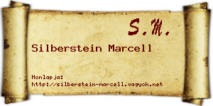 Silberstein Marcell névjegykártya